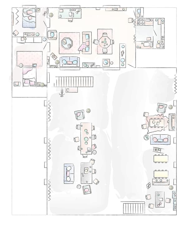 A floorplan of Hannah and Blaine’s home.