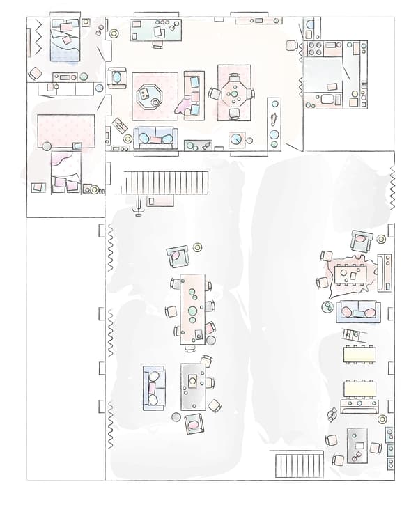 A floorplan of Hannah and Blaine’s home.