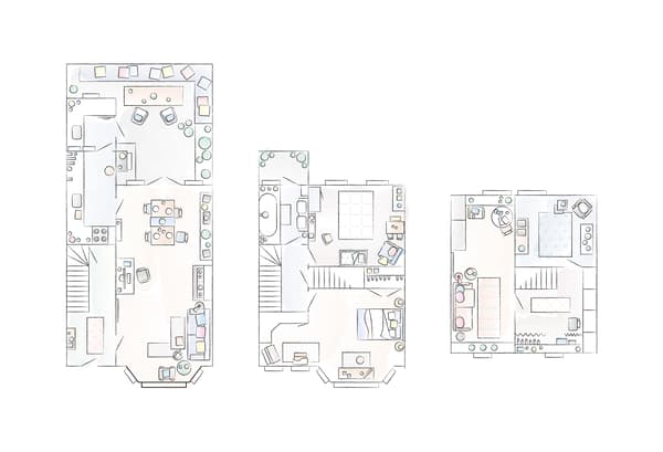 A floorplan of Marrit’s home.