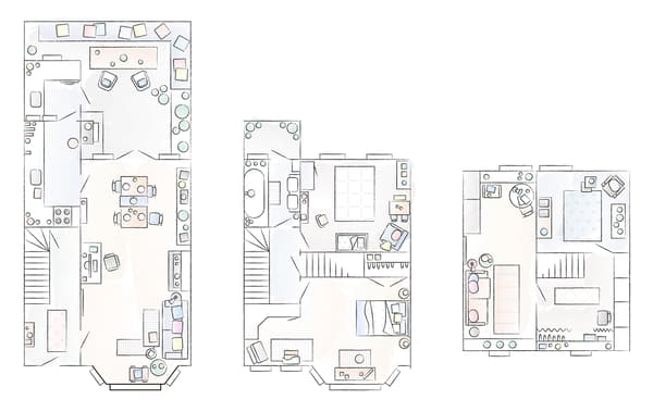 A floorplan of Marrit’s home.