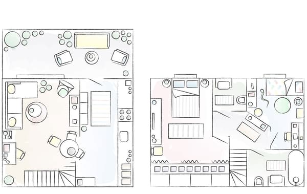 A floorplan of Mercedes’ home