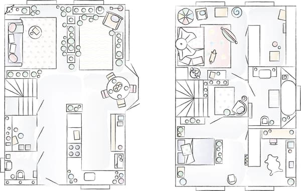 A floorplan of Miriam’s home.
