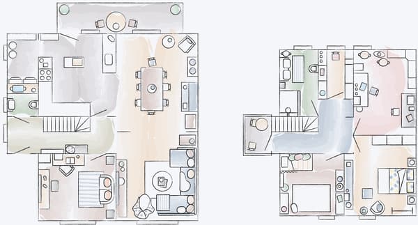 A floorplan of Mona’s home in Homburg.