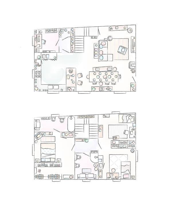 A floorplan of Sarah’s home.