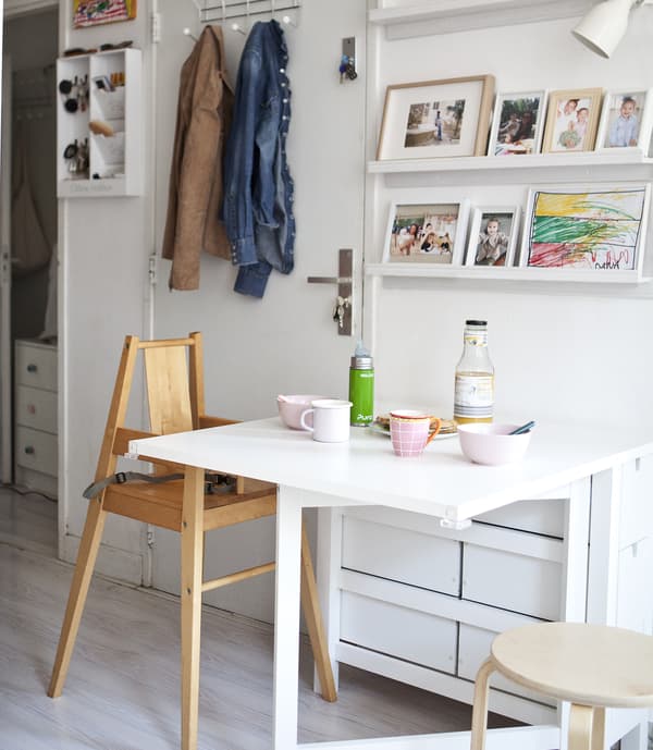 A foldable IKEA dining table.