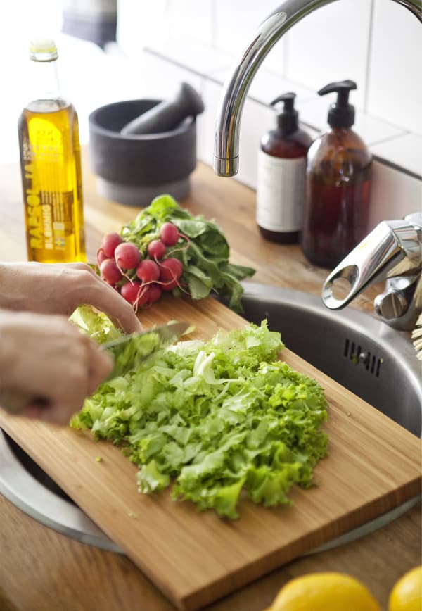 A fresh salad is healthy and speedy