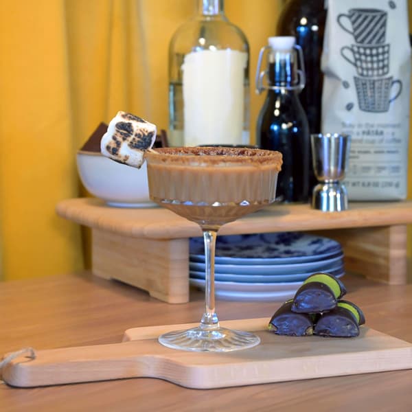 A freshly prepared Espresso Martini