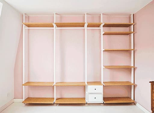 Create a custom-designed open wardrobe - IKEA