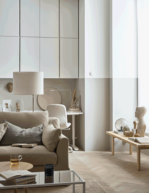 Monochrome oasis of calm one stylist's living room IKEA