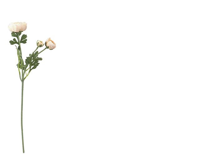 A GIF showing how to create small bouquets of flowers to hang on a line of string above a bed.