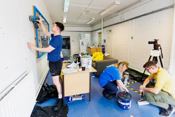 A group of IKEA employees redesigning and upgrading the entire first floor of the centre, through the installation of a new kitchen, as well as redecorating throughout and replacing all existing furniture with brand new IKEA products and storage solutions