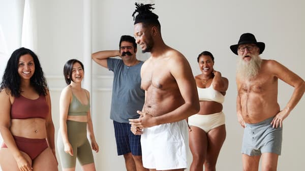 a group of people showing different body type