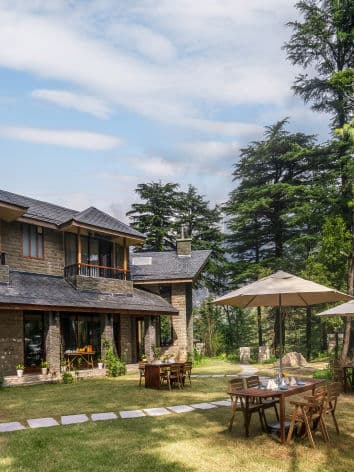 A hotel in the himalayan hills