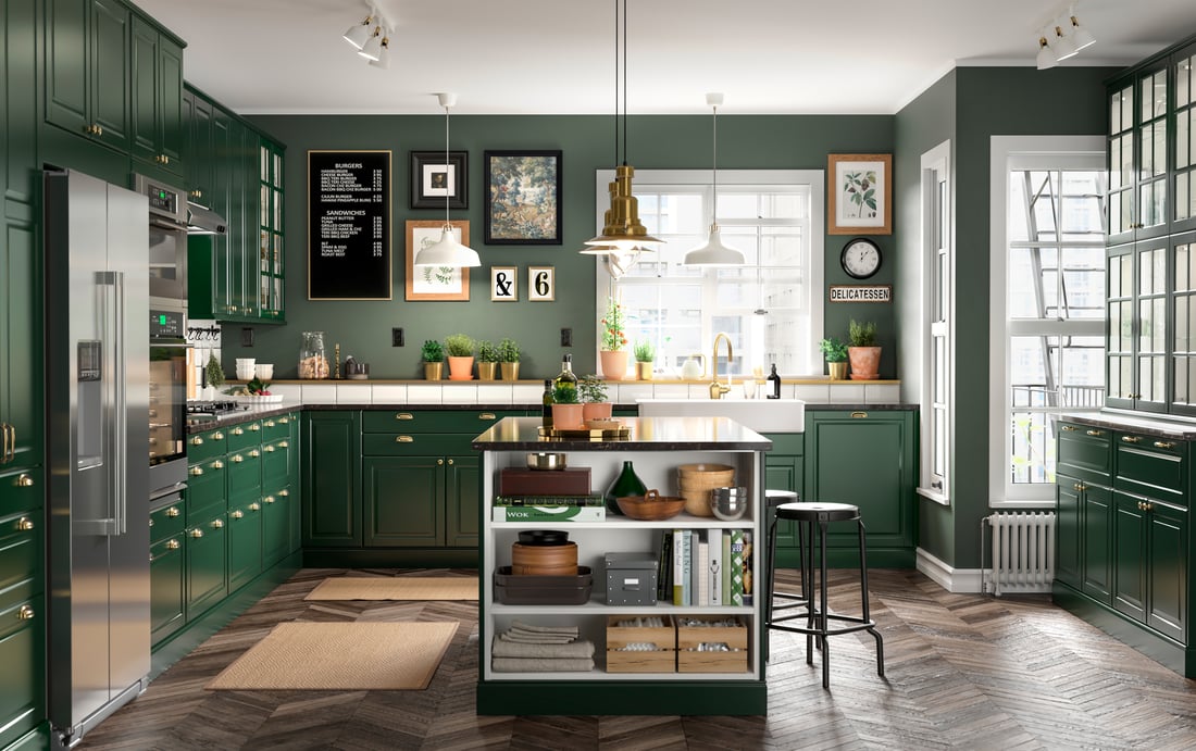 A green and fresh BODBYN kitchen IKEA CA