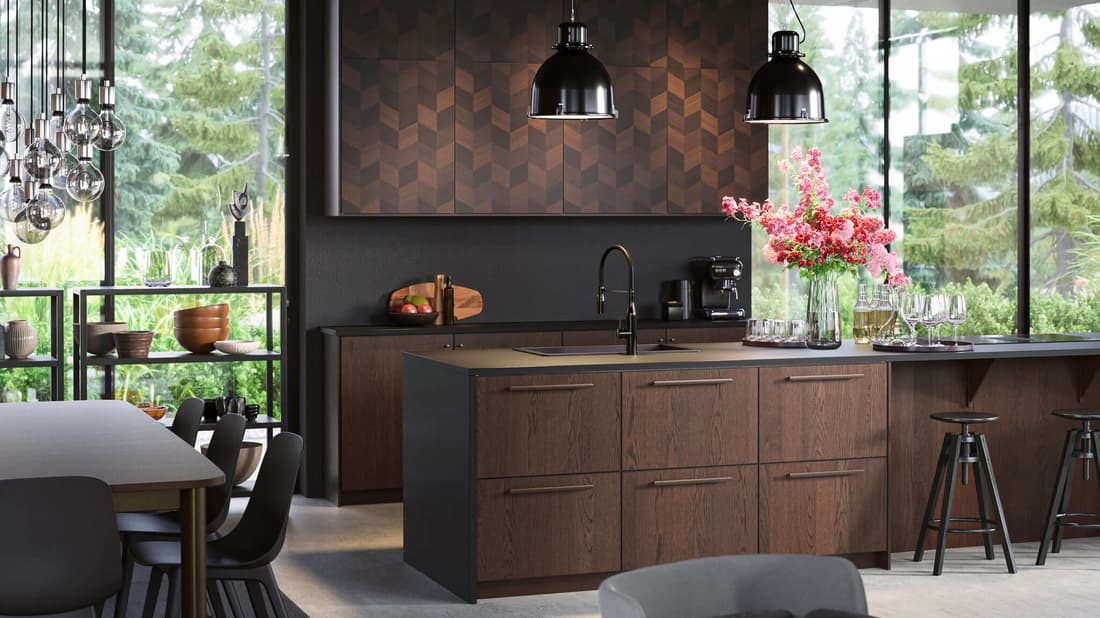 Dark Brown Kitchen SINARP Series IKEA