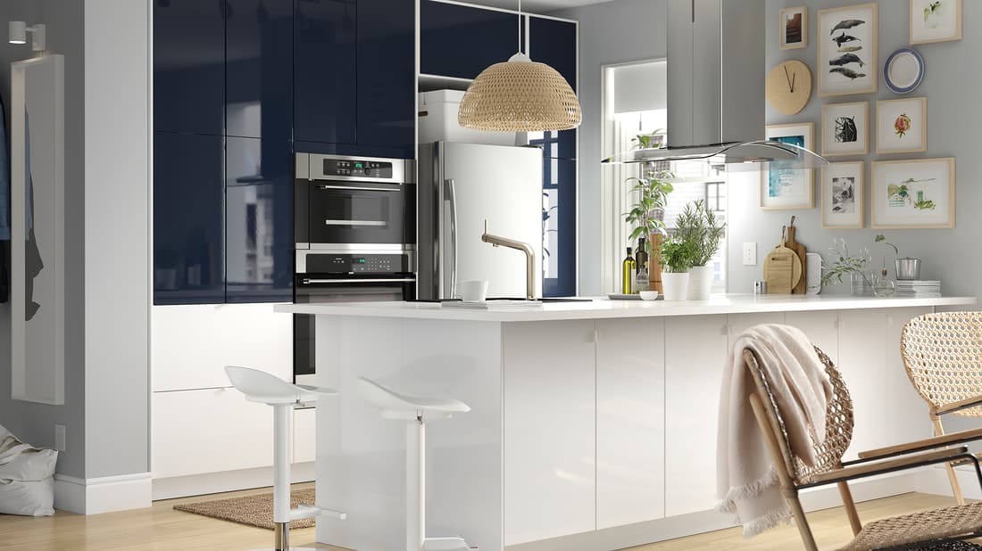 Glossy and smooth RINGHULT high-gloss white kitchen - IKEA CA