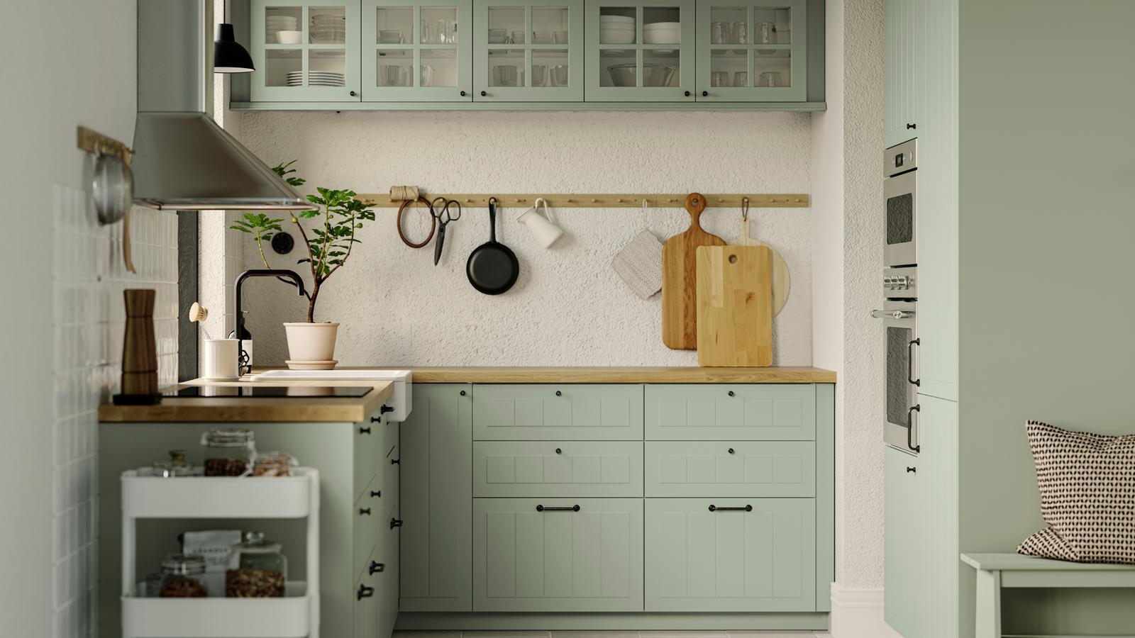Find out about STENSUND light green kitchen fronts IKEA
