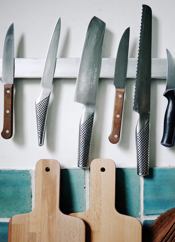 A knife rack is a great space-saver