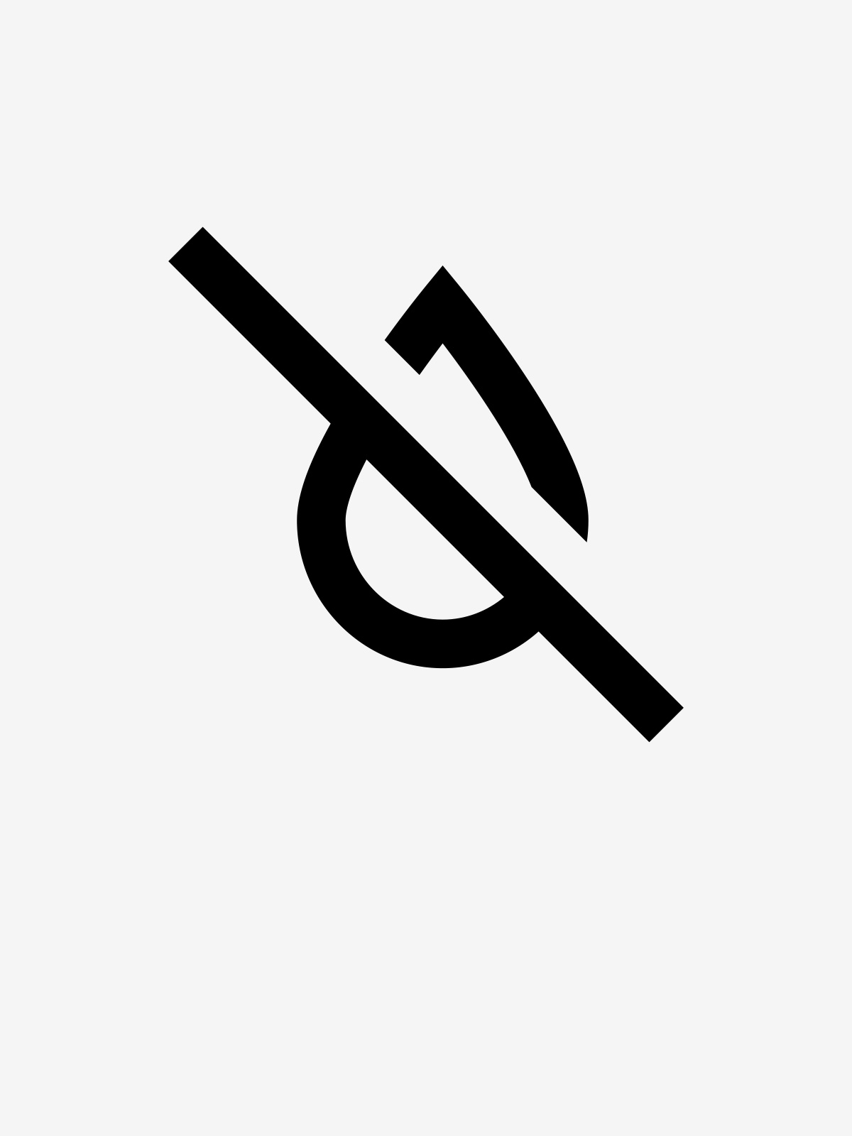 A leakproof symbol in black