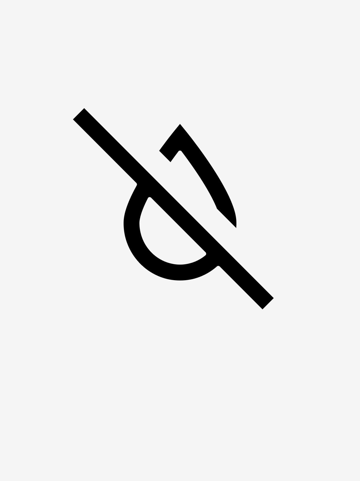 A leakproof symbol in black