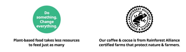 A legend explaining the following communication on the IKEA Singapore Swedish Restaurant page. First, a green round tag with white text that reads 