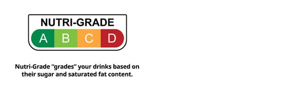 A legend explaining the following communication on the IKEA Singapore Swedish Restaurant page. Nutri-grade icon with black text that reads 