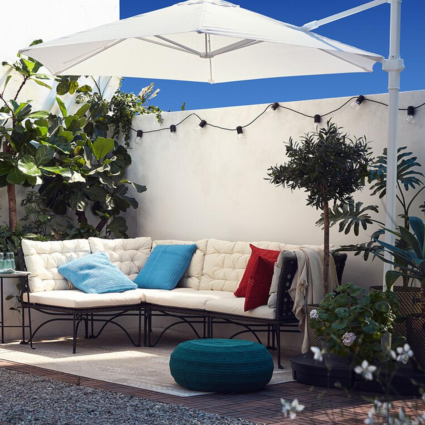 A lush patio for inviting friends over