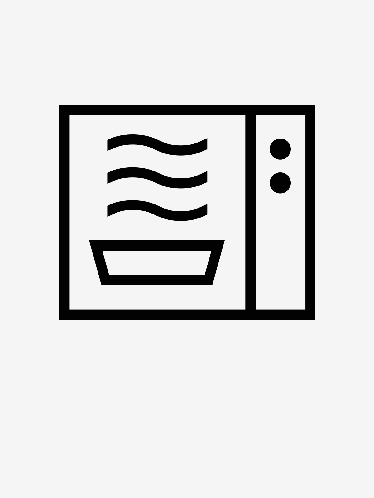 A microwave-safe symbol in black