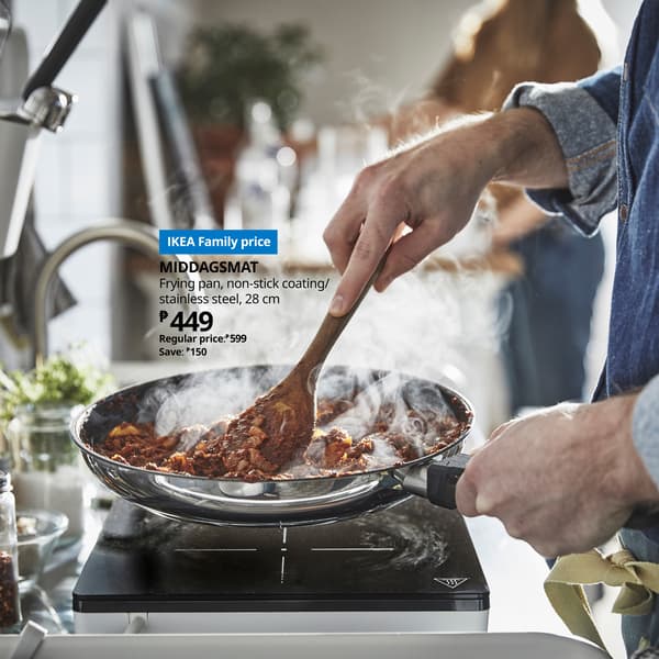 A non-stick coating/stainless steel MIDDAGSMAT frying pan