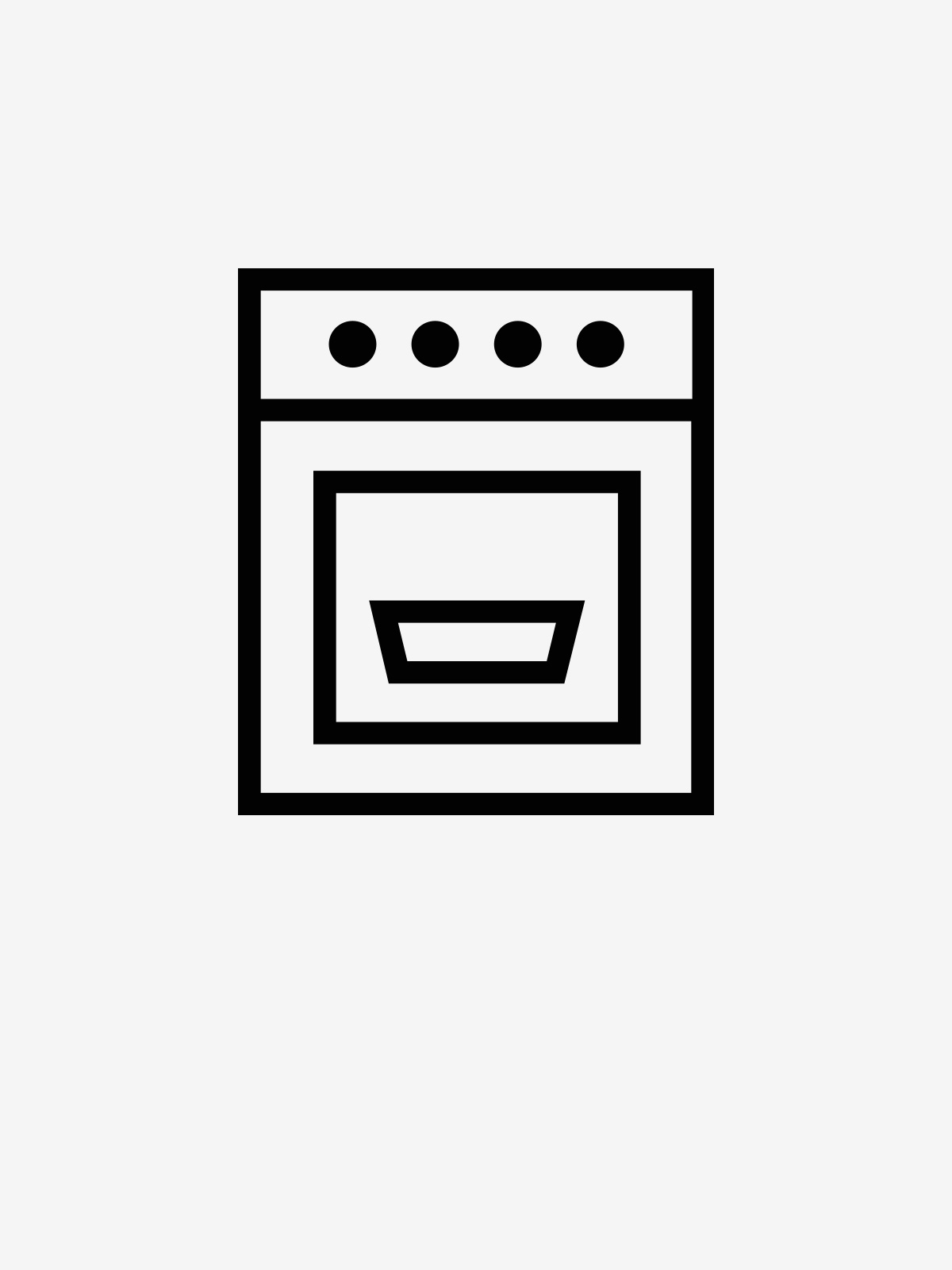 A oven-safe symbol in black