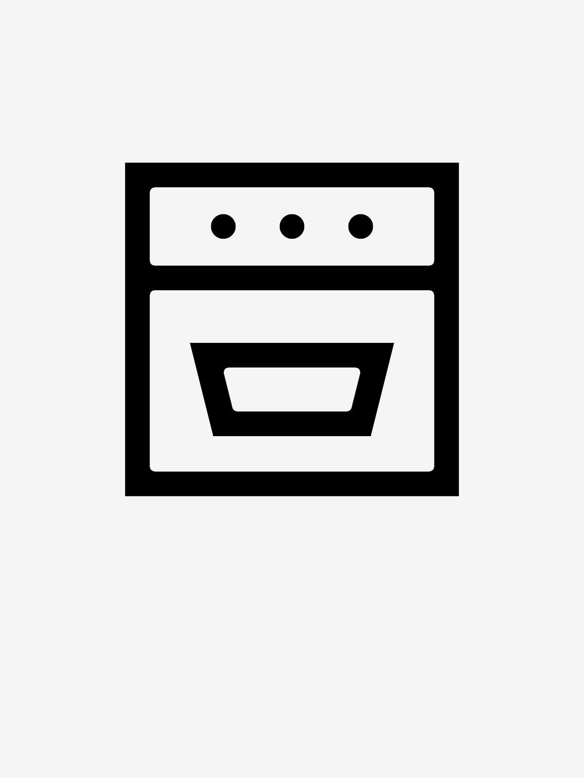 A oven-safe symbol in black