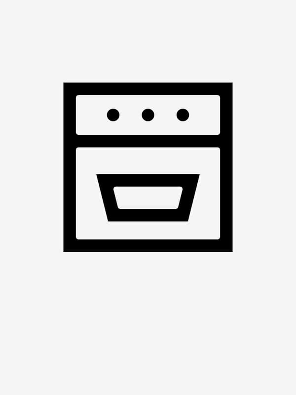 A oven-safe symbol in black