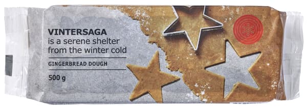 A packet of gingerbread dough.
