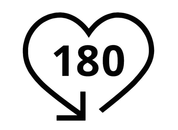 A picture of a heart with the number 90 written in it signifying the 90 days return policy