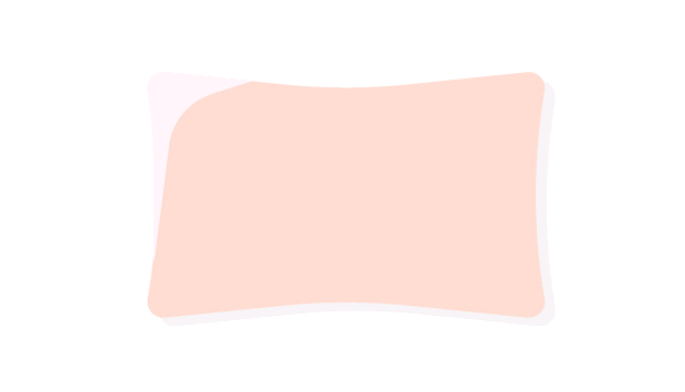 A pink pillow with feathers falling over it.