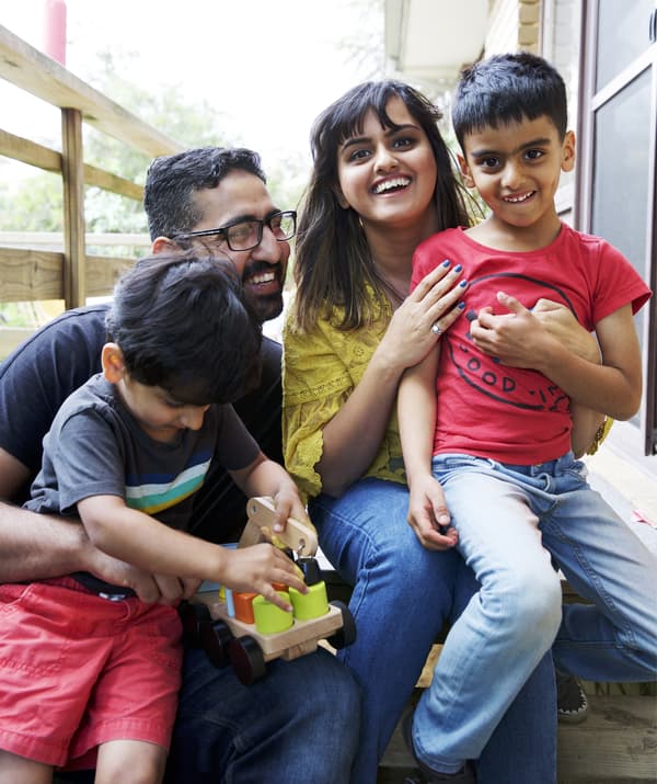 A portrait of Abeer and her family.