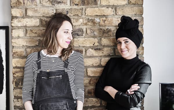 A portrait of Katie and Elkie.