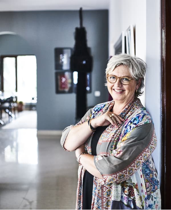 A portrait of Mia at her home in India.