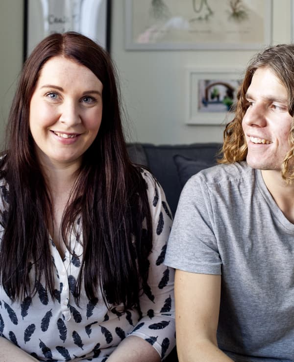 A portrait of Sebastian and Sanna