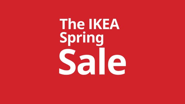 A red box that says The IKEA Spring Sale