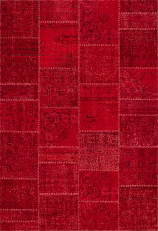A red SILKEBORG rug.