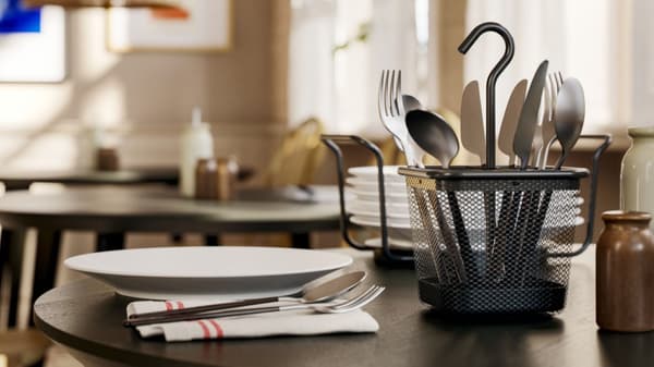 A restaurant setting showing a range of IKEA products perfect for businesses.