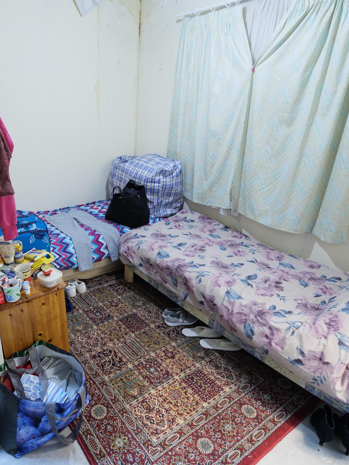A room set inside IKEA Bristol that shows the poor living conditions of thousands of families