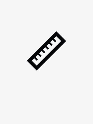 A ruler symbol in black - Anchor link for 'Measure your curtain and blinds'