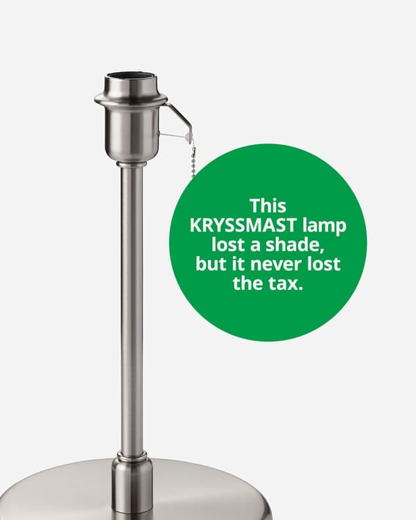 A second hand KRYSSMAST lamp