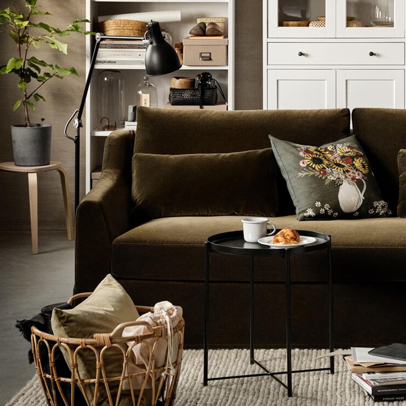 A serene living room inspired by nature