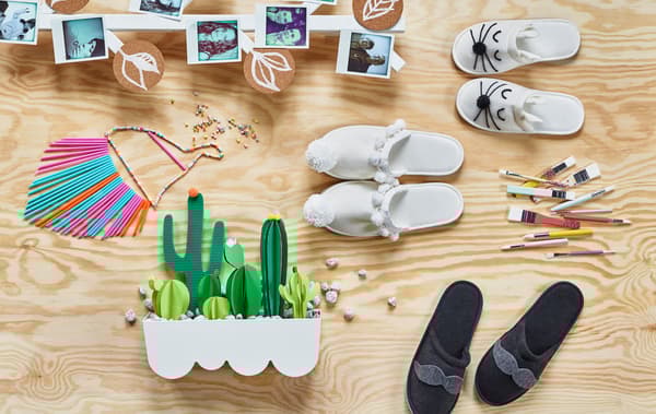 A shot from above of handmade gifts.