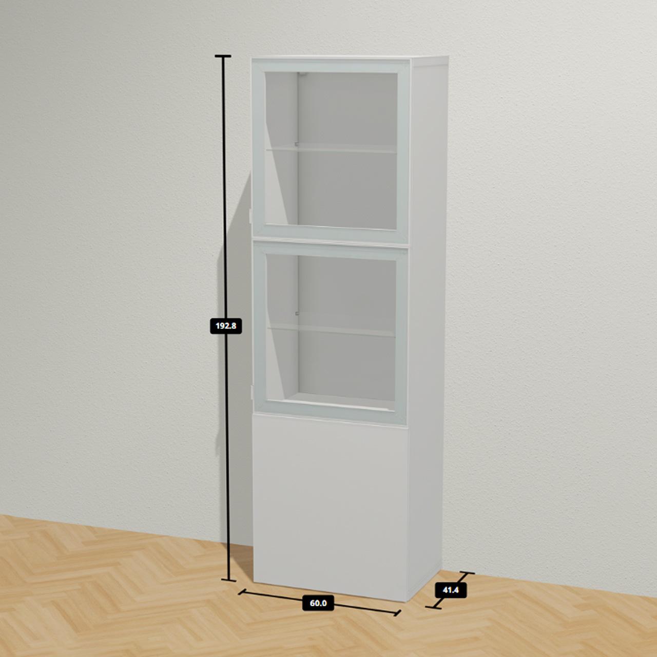 A simple white BESTÅ display cabinet