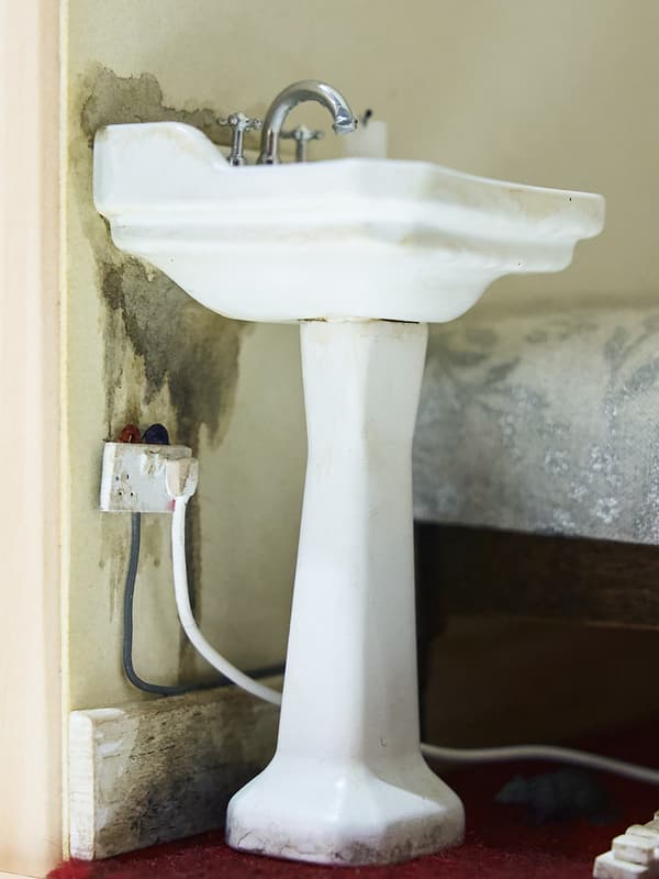 A sink in the bathroom