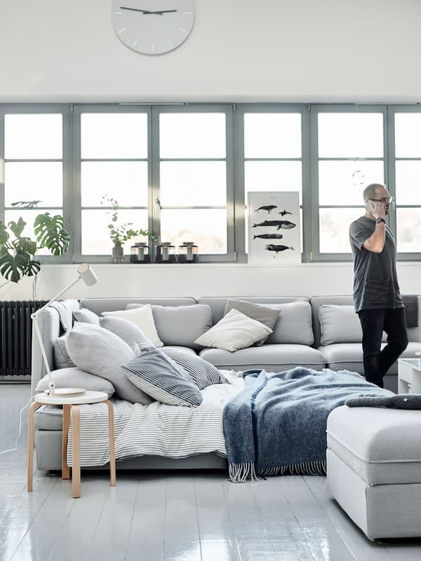 A sofabed section.